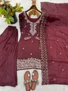 Nsr 893 Gmy Choo Silk With Embroidery Work Plazo Suits Wholesale Online